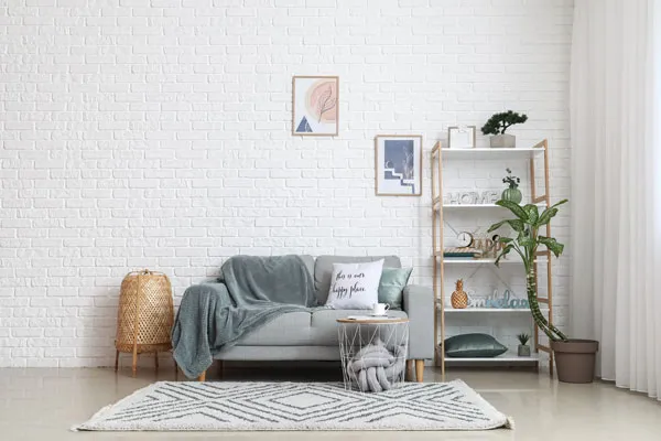 A room with a light color