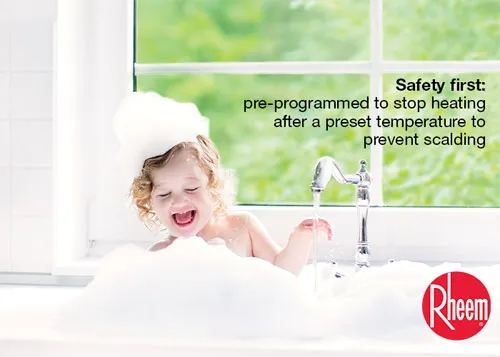 A child having hot shower